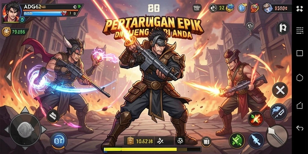 Tampilan aksi intens gameplay ADG62 yang mengasyikkan.
