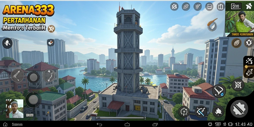 Tangkapan layar yang menunjukkan aksi seru gameplay Tower Defense.