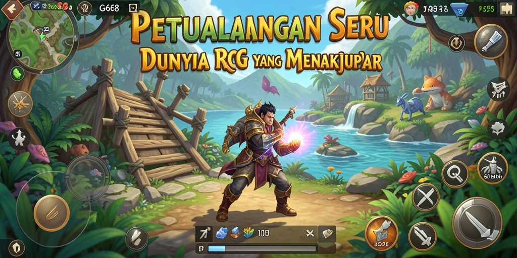 Tampilan seru dari gameplay RPG G668 yang menakjubkan.