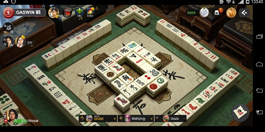 Tampilan menarik dari permainan Mahjong di GASWIN.
