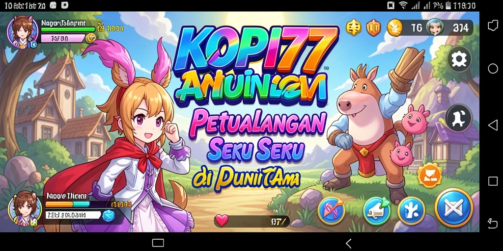 Screenshot KOPI77 menampilkan momen epic dalam pertarungan Anime.